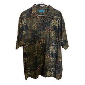 Tori Richard Men’s Aztec Print 100% Cotton Lawn Short Sleeve Shirt Sz 2XL